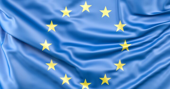 Duża flaga Unii Europejskiej